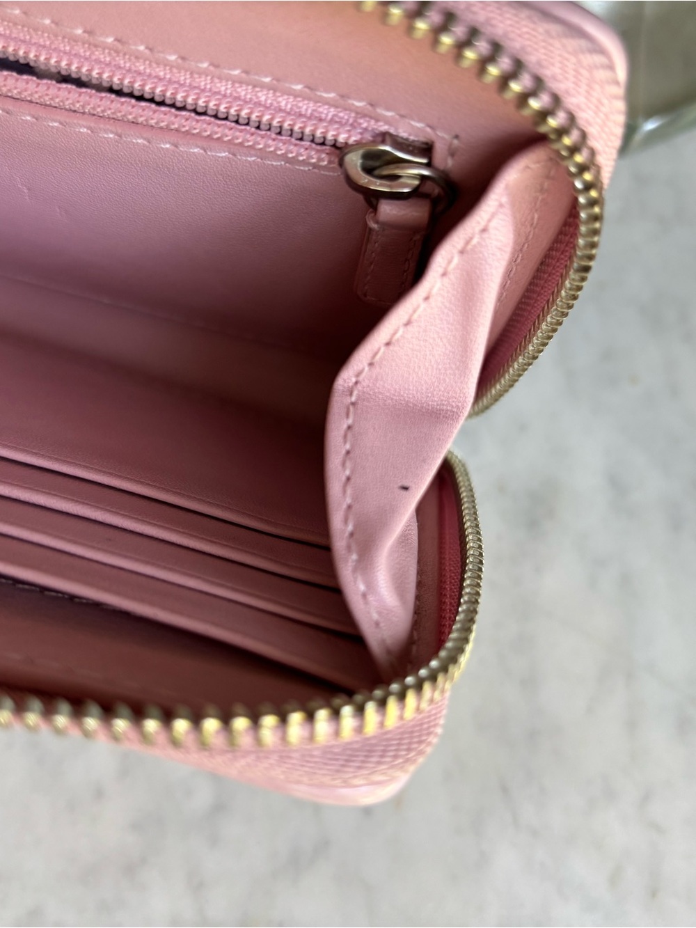 Coach Pale Pink Poppy Leather Wristlet with Silver Tone Accents - Picture 7 of 12